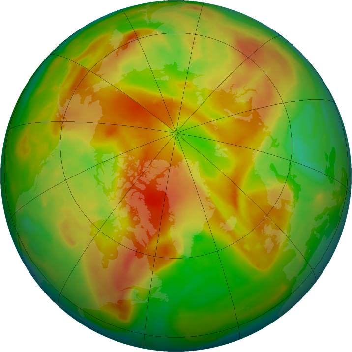 Arctic ozone map for 14 May 2013